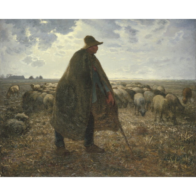 オーダー油絵 】ジャン＝フランソワ・ミレー 羊飼い 【選べるサイズ