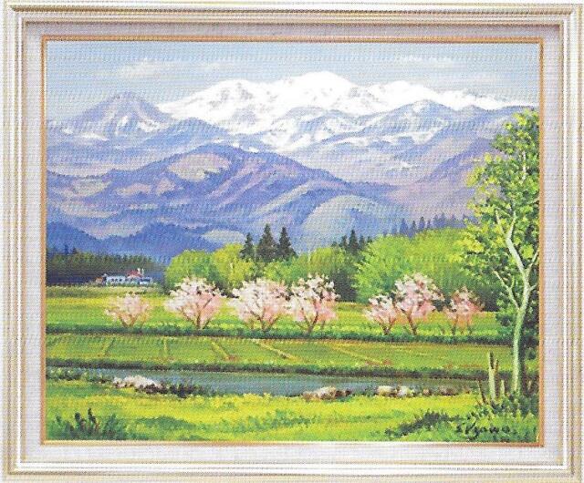 32×41㎝「果樹園3」油彩・原画・F6