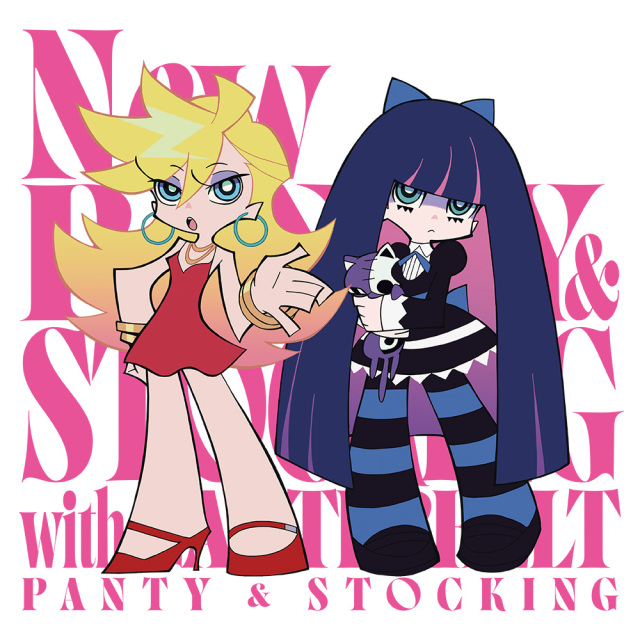 New PANTY & STOCKING with GARTERBELT リブ付ロングスリーブTシャツ