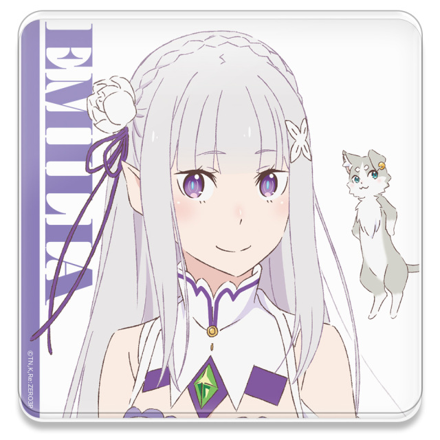 Re:ゼロから始める異世界生活 アクリルコースター エミリア&パック