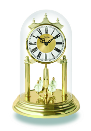 アニバーサリークロック。オシャレなガラスドームデザイン置き時計