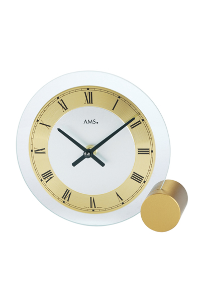 円形のモダンなインテリア置き時計。洗練されたシンプルなデザイン