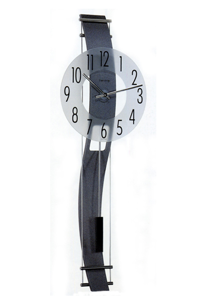 ユニークなデザイン掛け時計、振子付き美しい曲線美クオーツ式モダンな