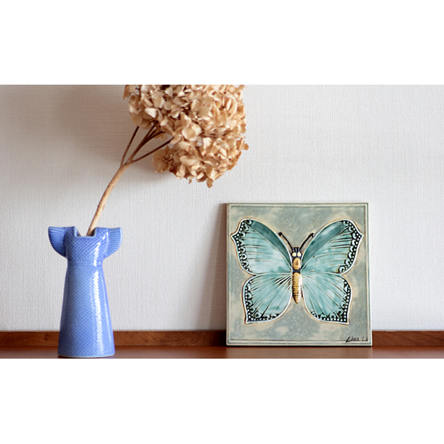 Lisa Larson/リサ・ラーソン/FJARILSPLATTOR/蝶の陶板【廃盤のため在庫