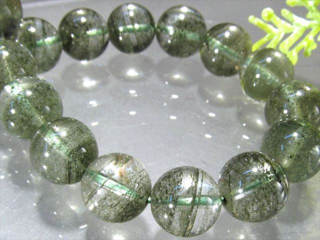 激レア 4A 千層グリーンガーデンクォーツ ブレスレット 9.5mm-10mm×21