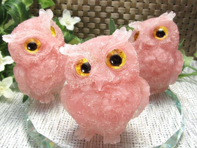 NEW天然石追加 選べる7種類 天然石サザレ入り フクロウ型 オルゴナイト