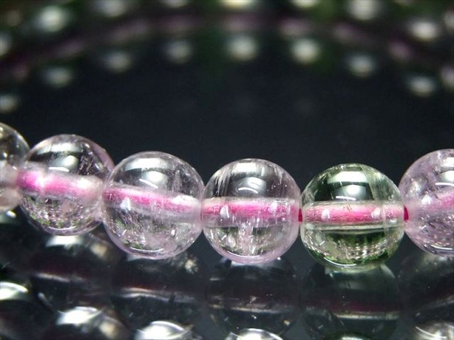 5A クンツァイト ブレスレット 7mm-7.5mm×26珠 きらりと目を引く