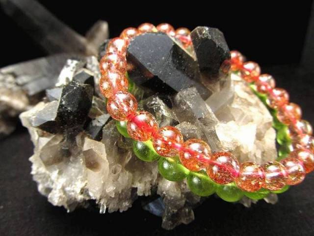 黒水晶 モリオン &スモーキークォーツ 煙水晶 クラスター原石 1個売り