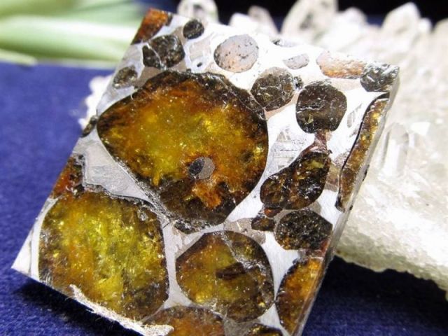 セリコ隕石 パラサイト隕石 原石 スライスプレート 最大幅約28.3mm 約