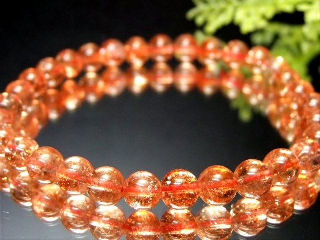 過去最高品質 S級 サンストーン ブレスレット 6mm-6.5mm×31珠 太陽神の