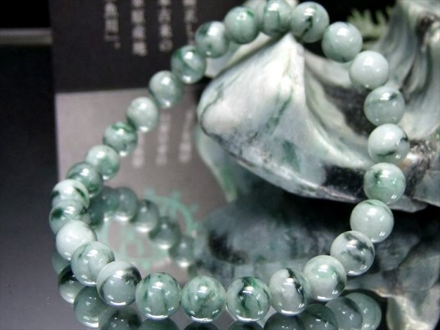 安心の原産地証明書付属 極上品質 糸魚川翡翠 硬玉 ブレスレット 約6.5