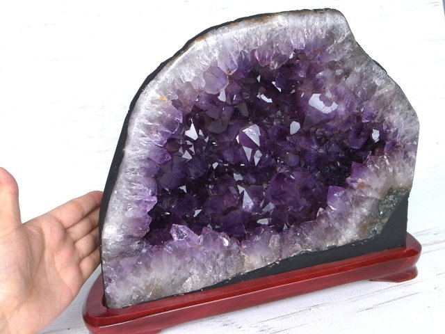 S級！ アメジスト ドーム 専用台座付き 高さ 28cm 重さ 15.65kg 風水