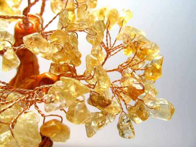 元宝タイプ(小) 招財樹 シトリン 金のなる木 縦約17cm 黄水晶 風水