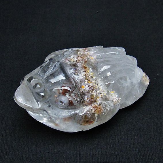 ガーデンクォーツ（庭園水晶）ヒマラヤ水晶金蟾[T261-1317]