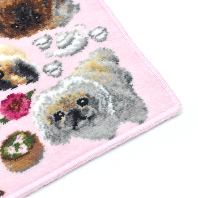 Enjeau(アーンジョー)：ペキニーズ ハンカチ EJPetit 犬猫柄 ※DM便配