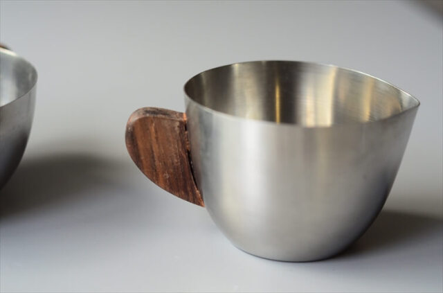 デンマーク製 クリーマー シュガーボウル トレイの3点セット チーク