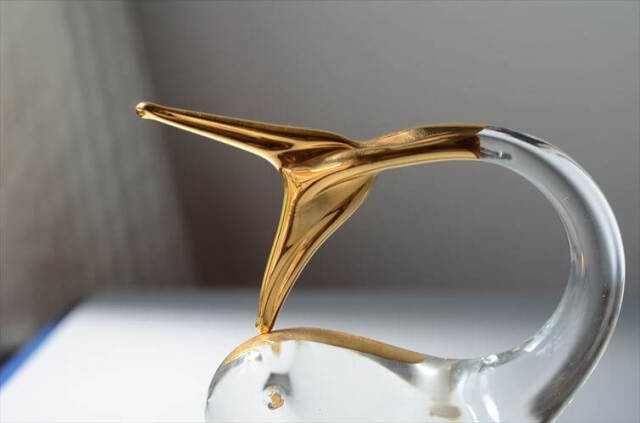 イタリア製 ムラーノガラス かわいいクジラ Italy Murano glass