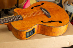 ARIA FET-F2 STBR Stained Brown Fホール エレアコ サテン ギター専門