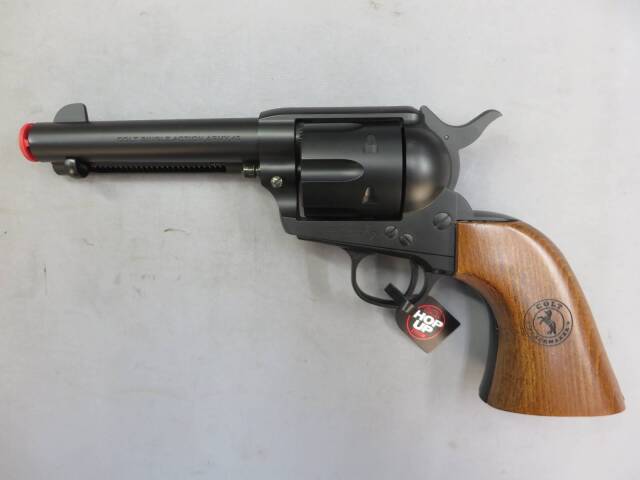 東京マルイ】SAA.45 シビリアン ブラック エアーリボルバーPRO・木製