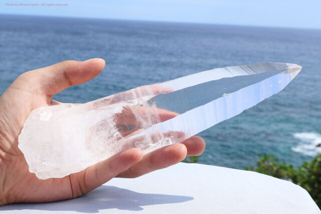 一点物】レムリアンシードクリスタル原石｜成長線が刻まれた高波動の