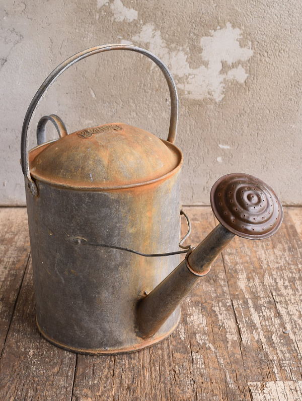 イギリス アンティーク ブリキ製 ジョウロ ガーデニング 13321