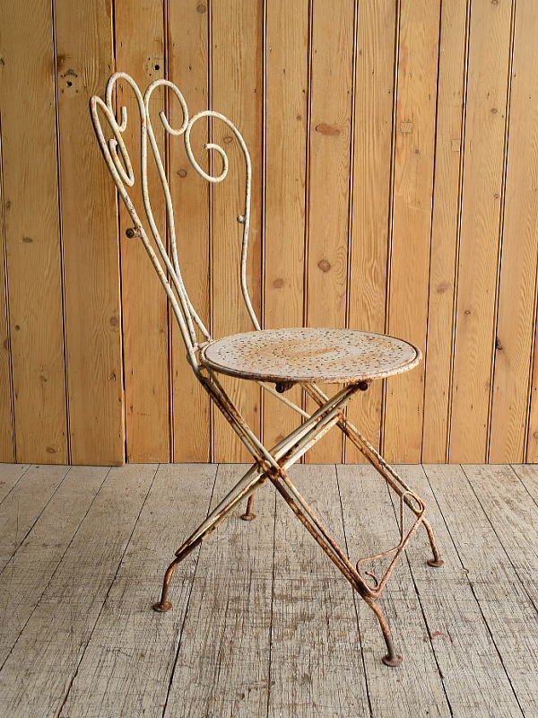 フレンチ アンティーク アイアンガーデンチェア ガーデニング 8891