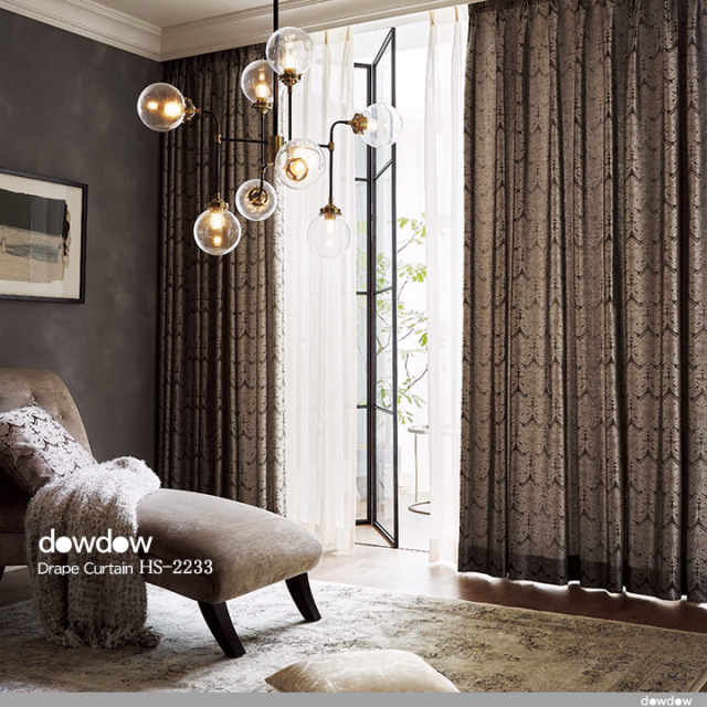 ゴシック*モダン】伝統的なクラシック柄のドレープカーテン＆シェード
