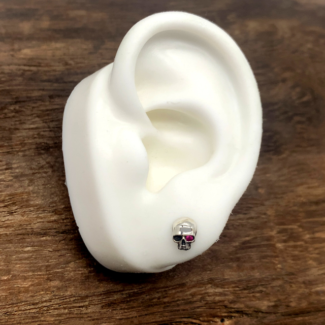 スカルピアス/シルバー925 メンズ/PE-30-SV2