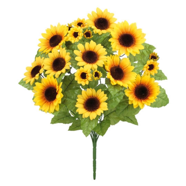 ひまわり ヒマワリ 向日葵 サンフラワー 造花 ブッシュ 束 アートフラワー