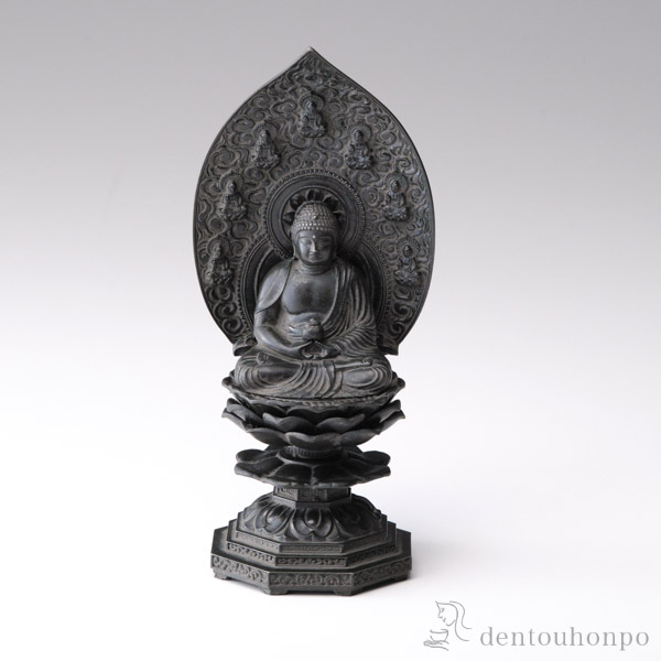 送料無料】 仏像 薬師如来座像 選べる3色／古美金／古美青銅／古美茶