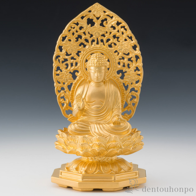 送料無料】 純金 釈迦如来 80g / 仏壇 寺院 仏様 日本 仏具 東京銀器