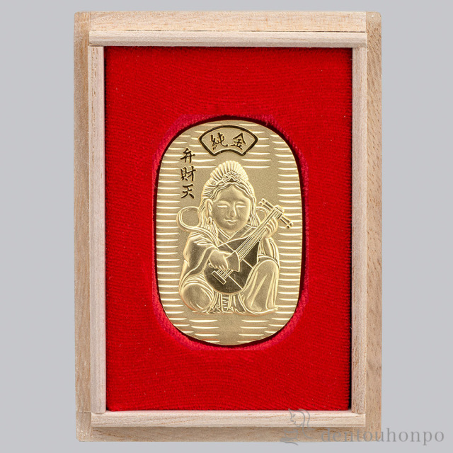 送料無料】 純金 八福神小判 弁財天 11g / 高級 コレクション 美術品