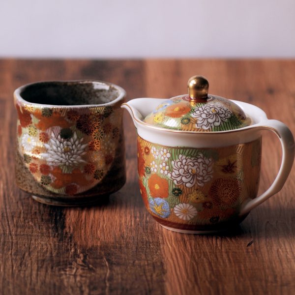 送料無料】 ポット急須 金花詰 / 退職祝い 定年 ティーポット お茶