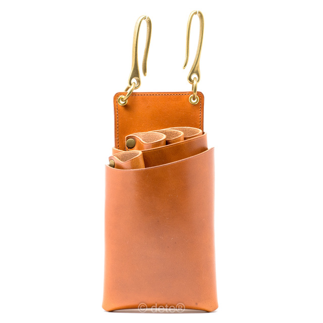 シザーケース5丁用 栃木レザーヌメ革S02-5 | dete