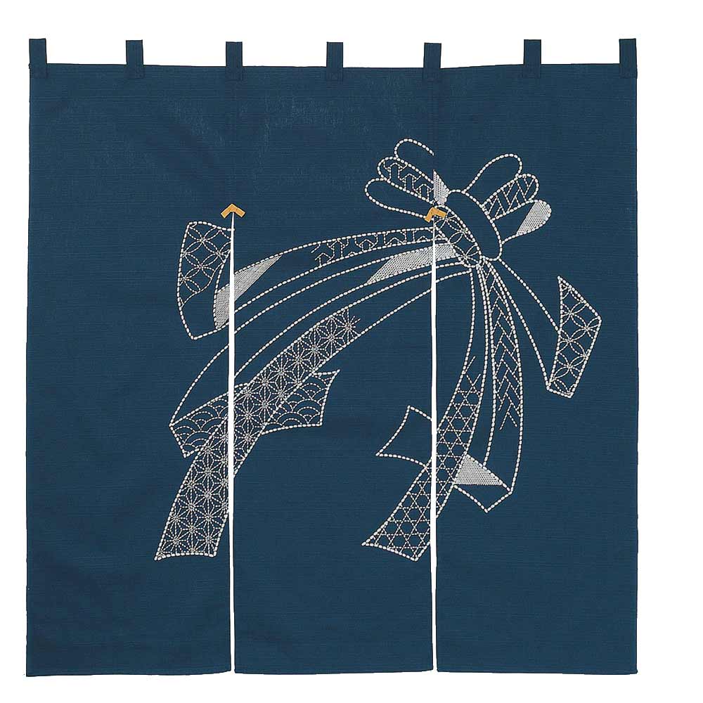 暖簾 民芸調のれん 90cm 【のしめ】 風呂敷は京都のいーふろしきや