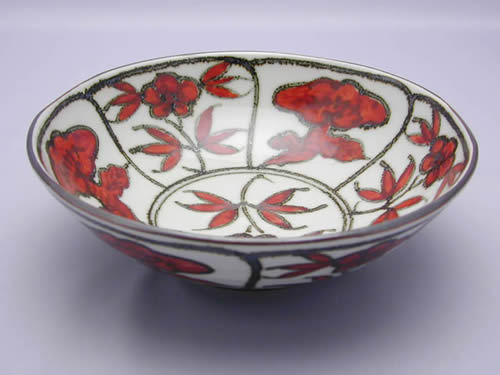 岩華窯 高木岩華 鉄赤霊芝鉢