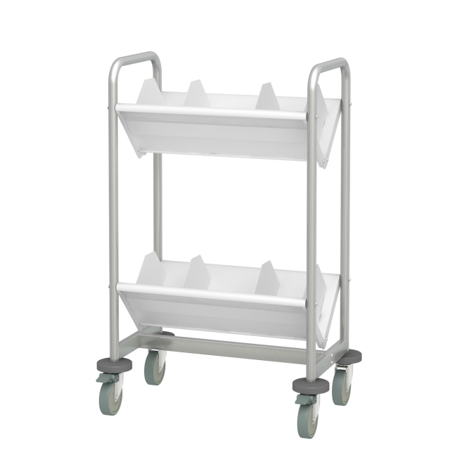 ファイルワゴン 仕切り8枚 バンパー付キャスター 2段 (TW-2)