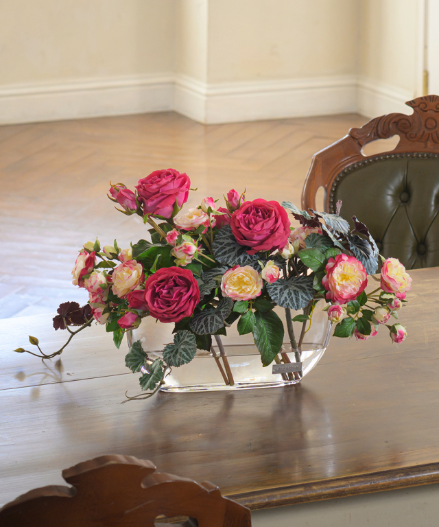 ローズ3L25-bur アートフラワー アーティフィシャルフラワー ギフト