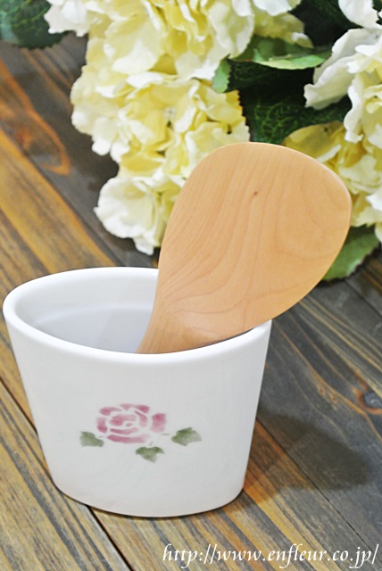 マニー ローズ陶器 ツールスタンド 【マニーと薔薇の雑貨のアンフロール】