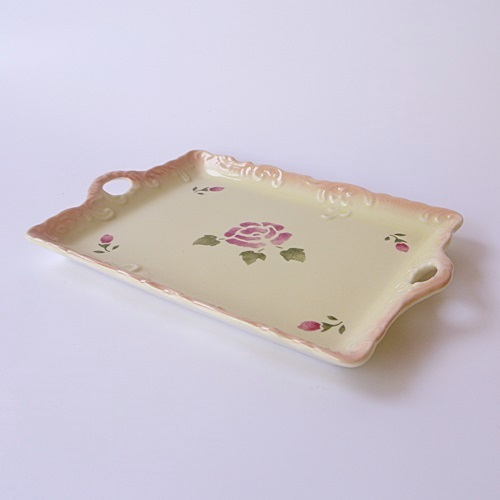 マニー ローズ陶器 ペタル トレーL【マニーと薔薇の雑貨のアン