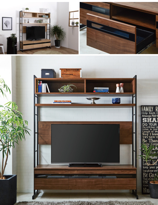 テレビ台 テレビボード TVボード 日本製 幅160 160TVボード 木製 本棚