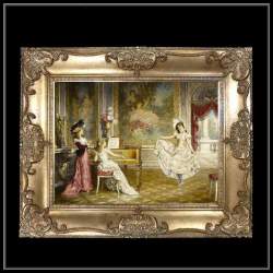 fu-collection】 ヨーロッパ名画 ロココ調 ゴールドダブルフレーム