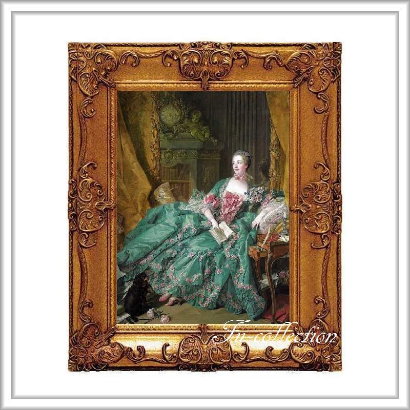 fu-collection】 ヨーロッパ名画 ロココ調 ゴールドダブルフレーム