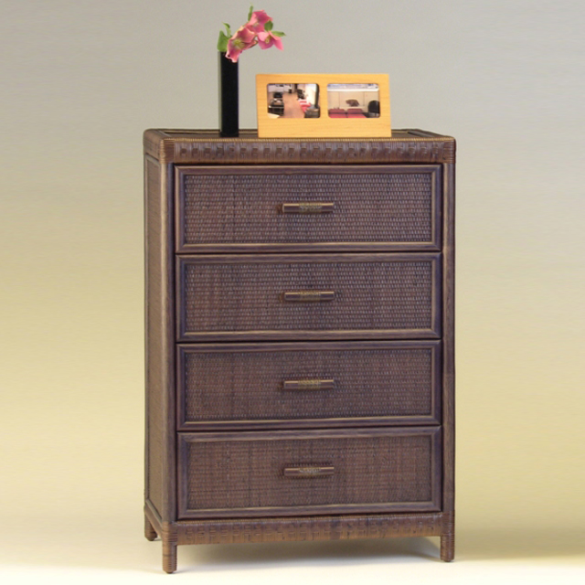 ラタン“4段チェスト （0926WN）” おしゃれで機能的なカザマ製