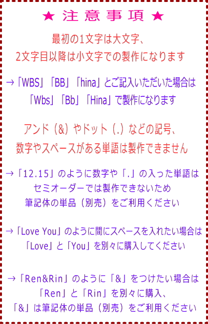 セミオーダー】筆記体の刺繍アイロンワッペン【大】アップリケ