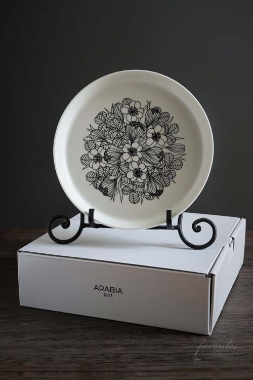 復刻版】ARABIA（アラビア）｜クロッカス プレート19cm ブラック