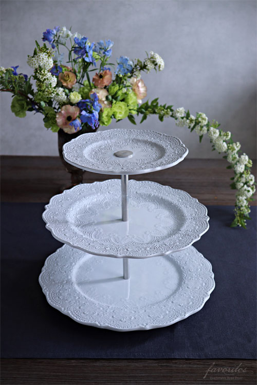 La Ceramica（ラ・セラミカ ） ｜ メルレット 3段ケーキスタンド