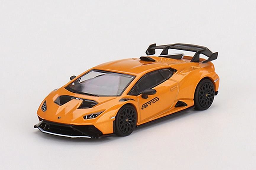 MINI GT 1/64 ランボルギーニ ウラカン STO ボレアリスオレンジ(右