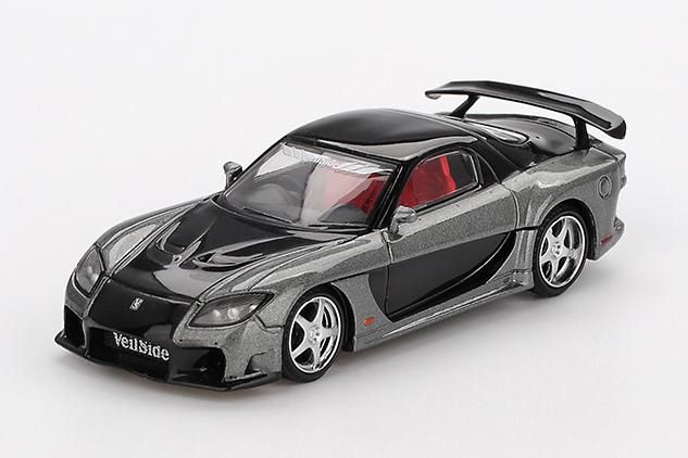 MINI GT 1/64 (ダイキャスト製) マツダ RX-7 VeilSide Fortune Grey(左