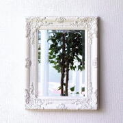 壁掛け鏡 アンティーク ミラー 楕円 ロココ調 おしゃれ ゴールド 彫刻